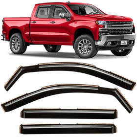 Voron Glass front packaging showing model fit for Silverado/Sierra and benefit of protection