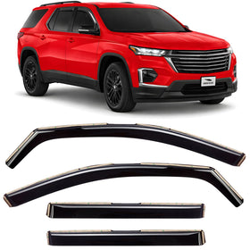 Voron Glass front passenger rain guard showing sleek fit and weather protection