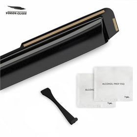 Voron Glass product label and fitment stamp close-up ensuring correct Chevy/GMC model compatibility
