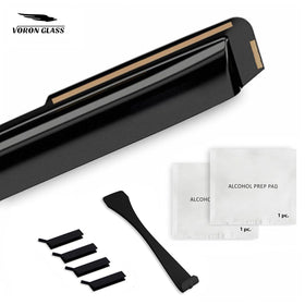 Voron Glass packaging and hardware laid out showing included tools for installation