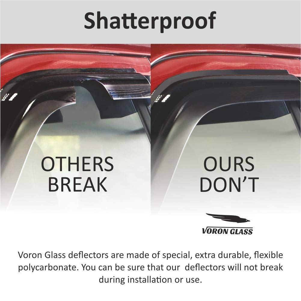 Voron Glass rear window visor demonstrating coverage and splash deflection