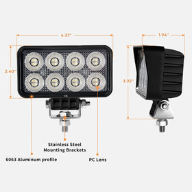 VOSIGLIA mounted on a tractor providing broad work area illumination