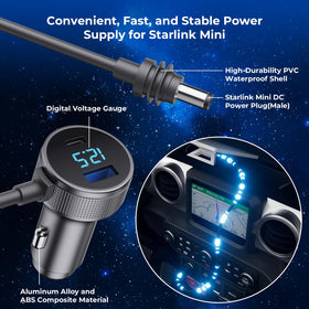 Vostolobo USB‑C PD and USB‑A ports detail for fast charging and device support