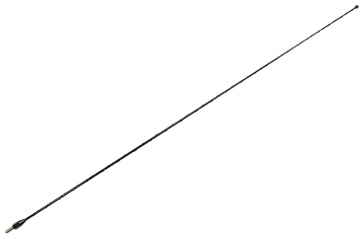 Votex antenna front view showing black tapered mast and clean factory look