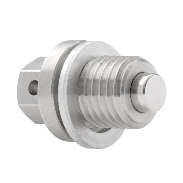 Votex front view of stainless steel plug showing durable finish and secure fit
