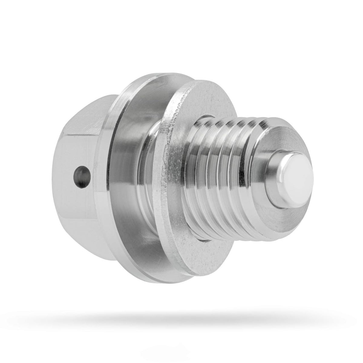 Votex front view drain plug showing threads and head, durable stainless benefit