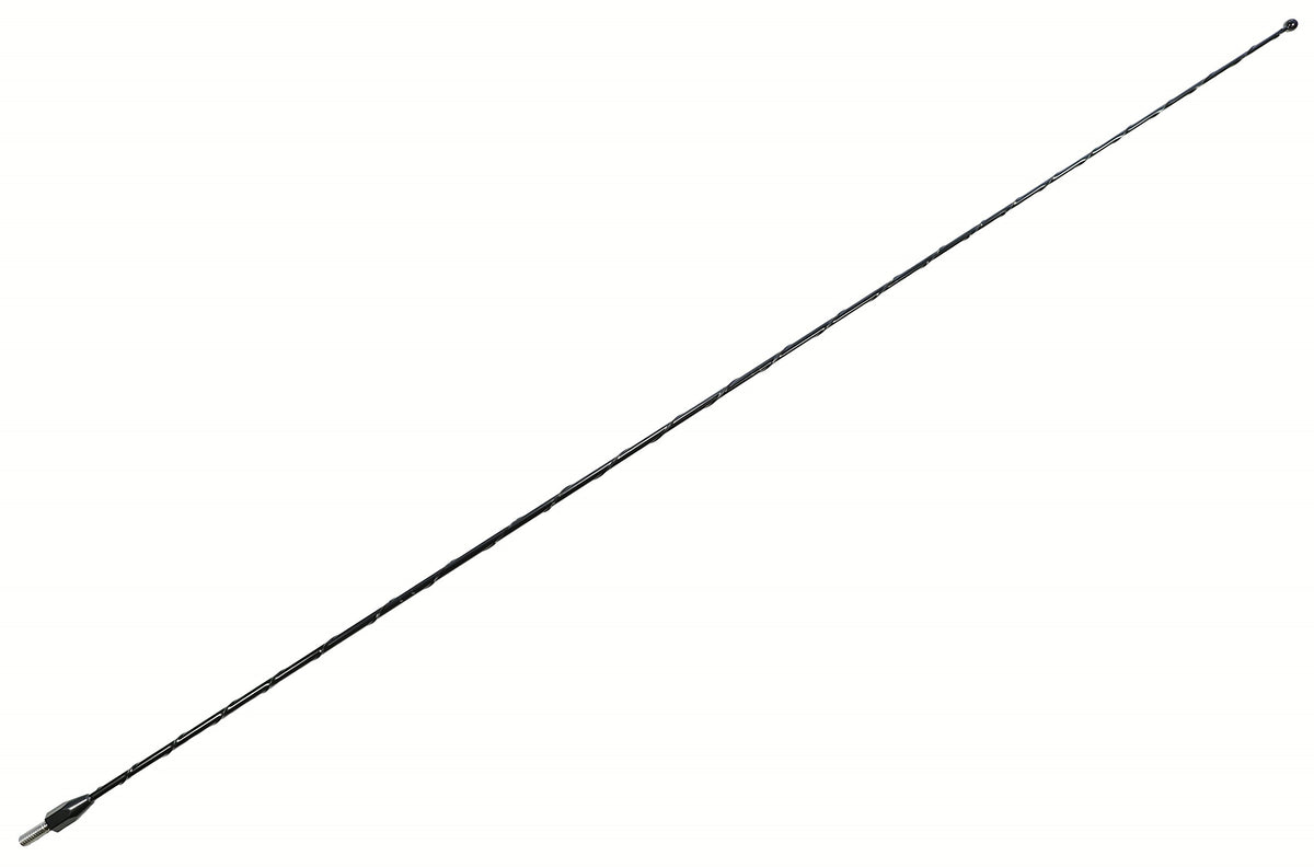 Votex front profile antenna mast showing sleek tapered black design and fit