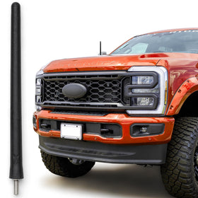 Votex front profile antenna on F-250 showing low-profile benefit