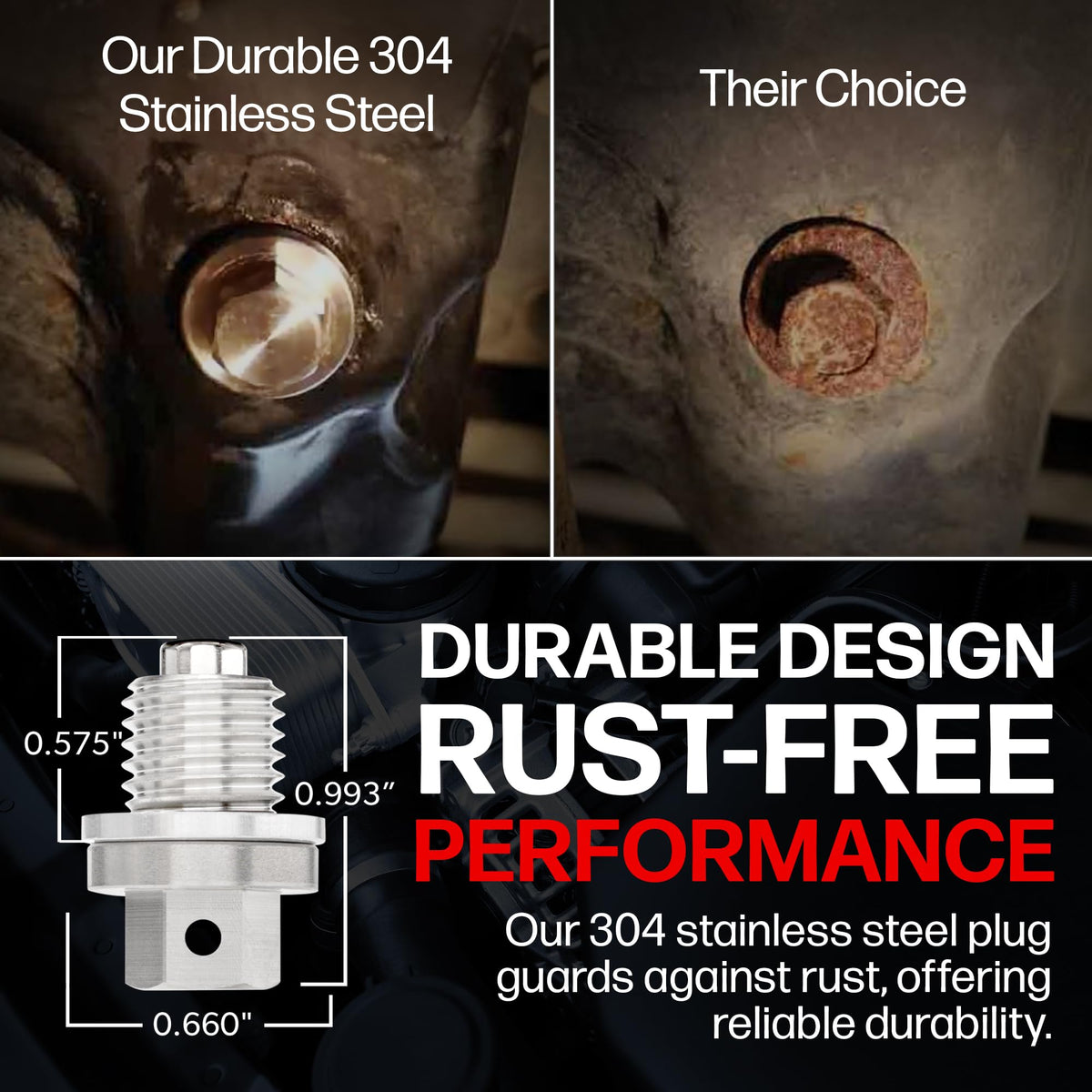 Votex plug installation using 10mm wrench for simple servicing
