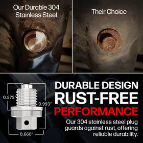 Votex plug installation using 10mm wrench for simple servicing