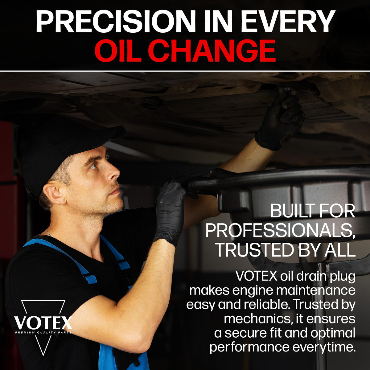 Votex stainless-steel surface texture highlighting corrosion resistance benefit