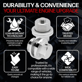 Votex with included aluminum crush washer and 14mm wrench for easy install