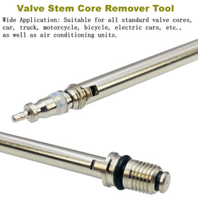 VOTNMIC installing valve core on car A/C stem showing secure seal benefit
