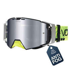 VOZAPOW front view showing goggles and packaging, clear branding and protection
