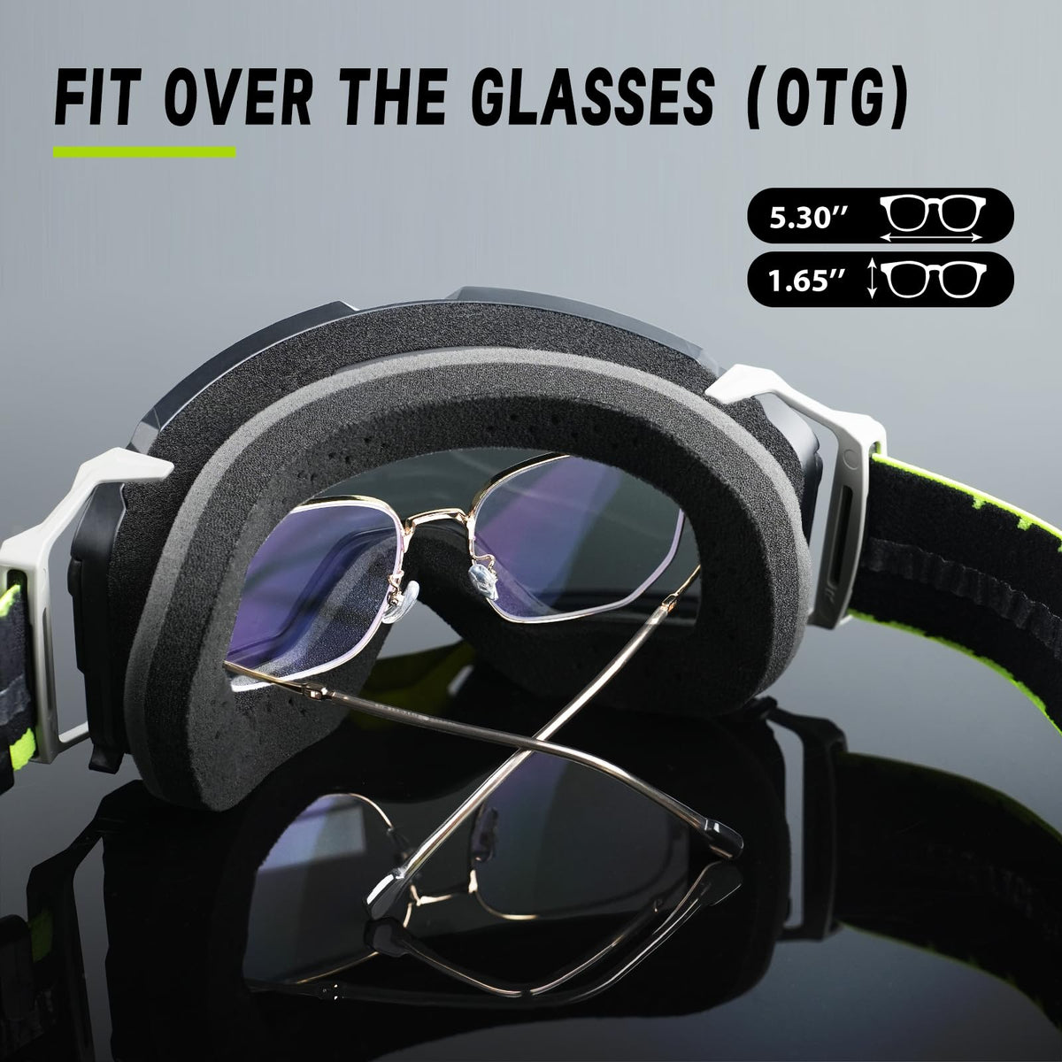VOZAPOW goggles on rider in motocross action, stable fit advantage