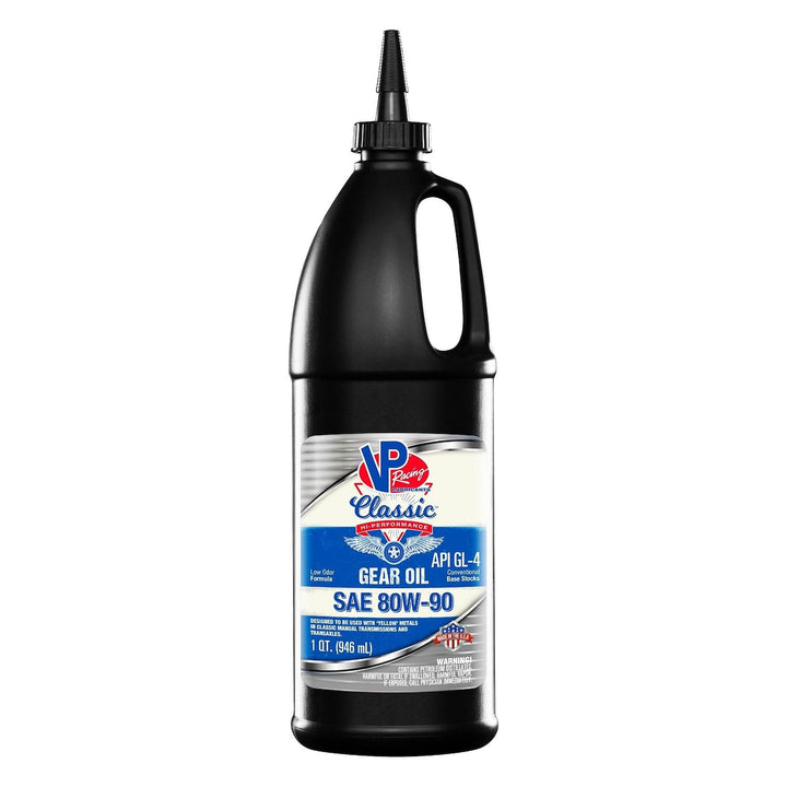 VP Racing bottle front label showing product and protects classic transmissions