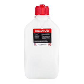 VP Racing square shape next to round jug showing space-saving stacking advantage