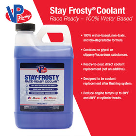 VP Racing pouring coolant into radiator demonstrating easy application