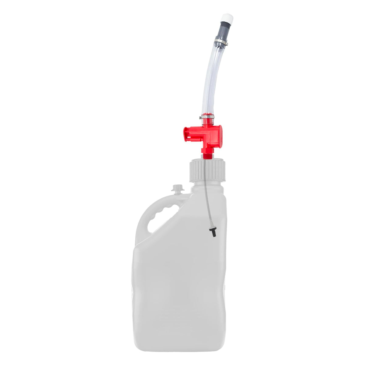 VP Racing hand squeezing trigger to show single-handed pouring convenience