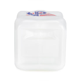 VP Racing jug with 15-inch hose attached showing directed pouring and spill control