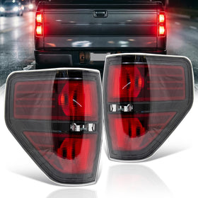 VPIMOZO front view of driver and passenger smoked tail lights showing fit and finish