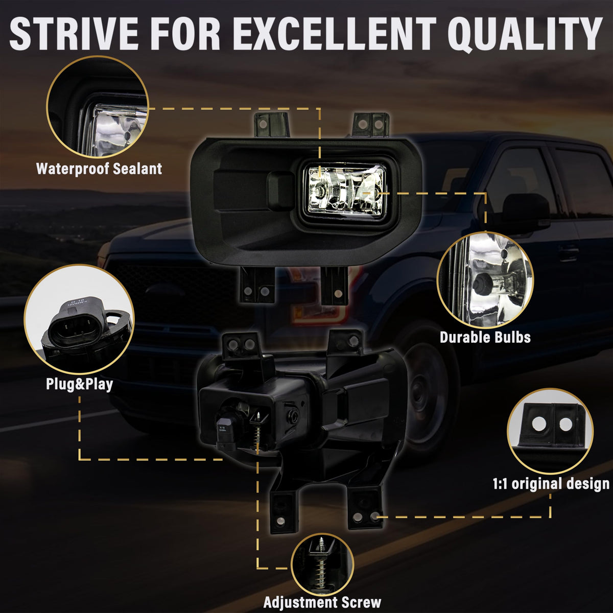 VPIMOZO mounted on Ford F150 bumper showing factory-style integration