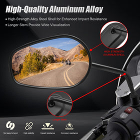 VPZMT close-up of mirror face showing reflective surface and improved rear visibility benefit