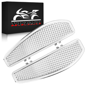 VPZMT front view chrome floorboards showing polished finish and wide platform benefit