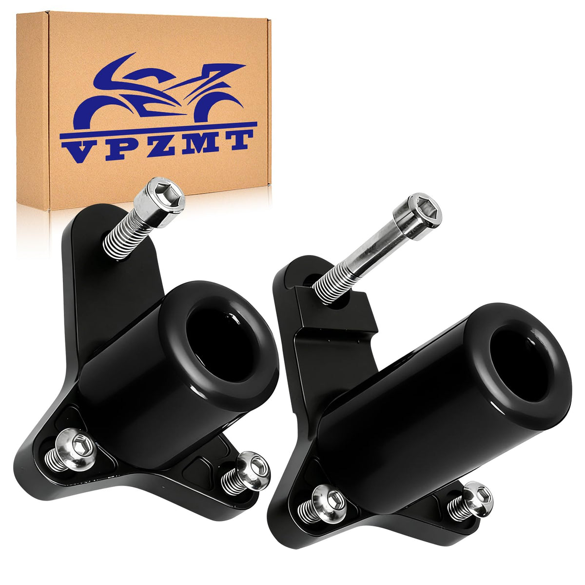 VPZMT front view of frame sliders showing fit and sleek protection