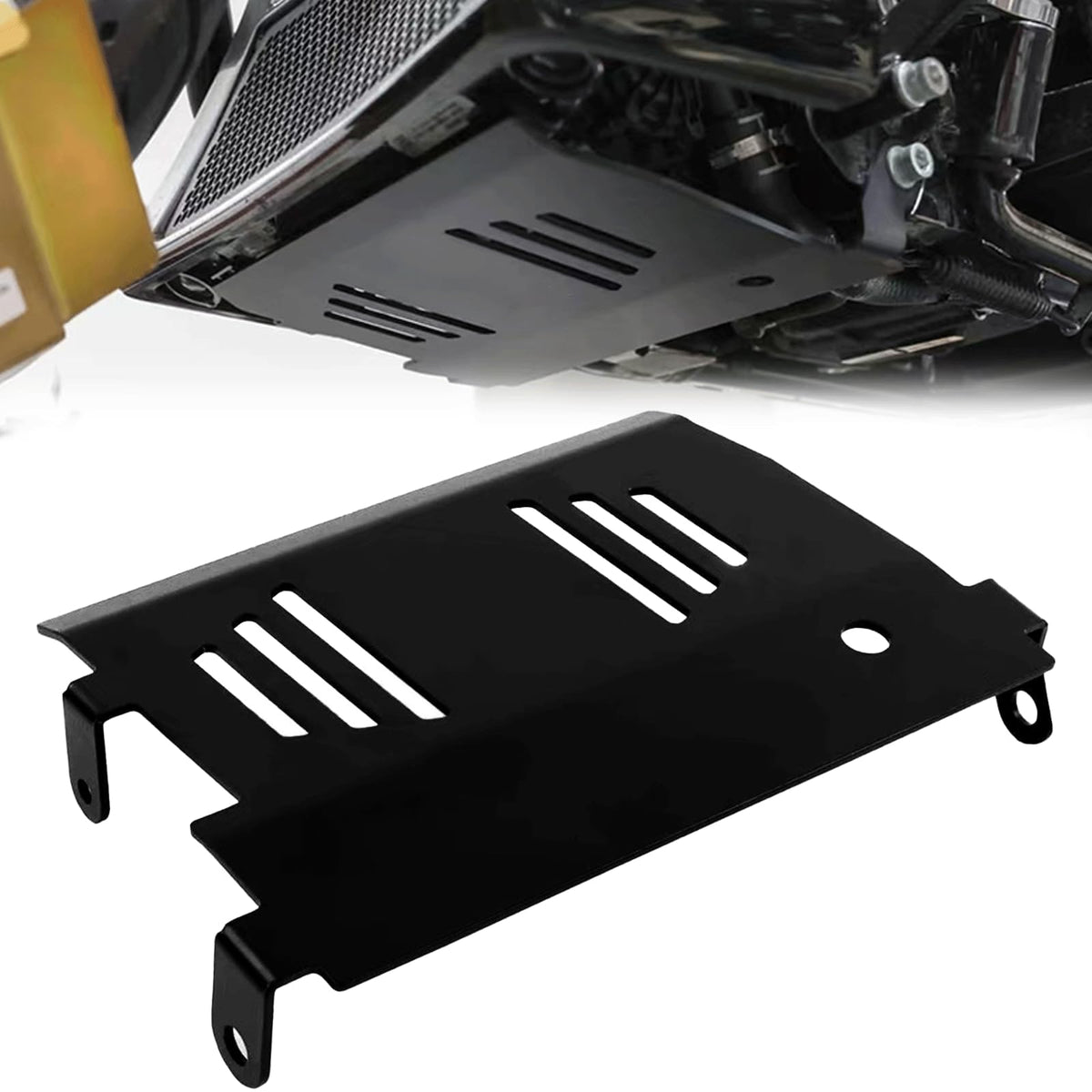 VPZMT front view skid plate showing protective coverage and improved safety