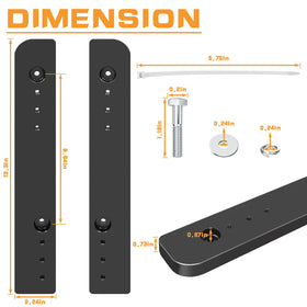 VPZMT layout of included hardware pieces for quick bolt-on installation