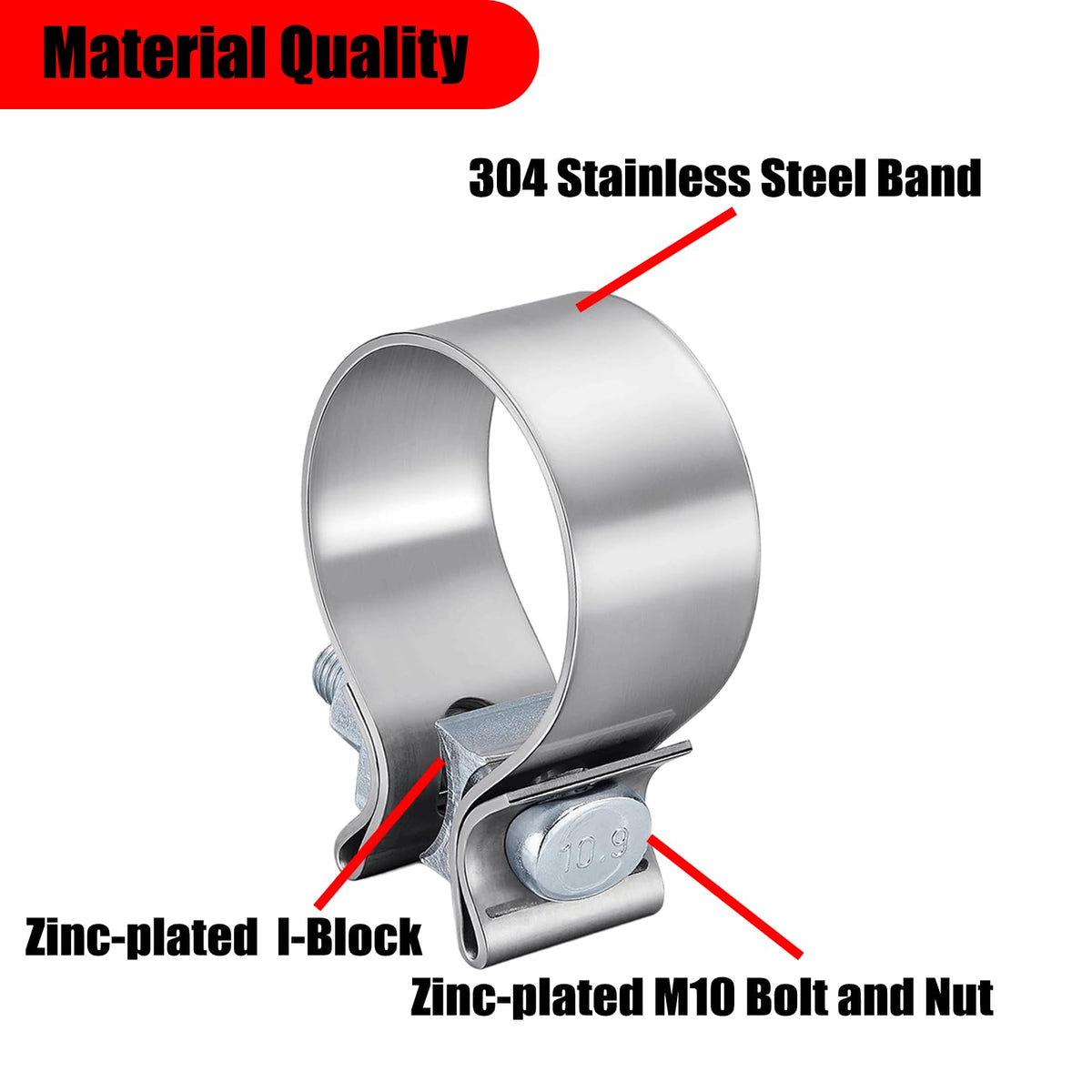 VPZMT package includes pair of clamps for complete muffler joins