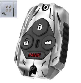 Vruwcey front view silver key fob shell showing clean lines and premium metal finish, durable upgrade