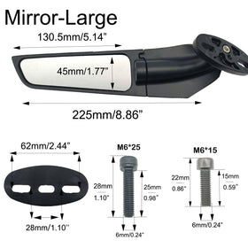 VRWEARE mirror on motorcycle in traffic illustrating safer awareness