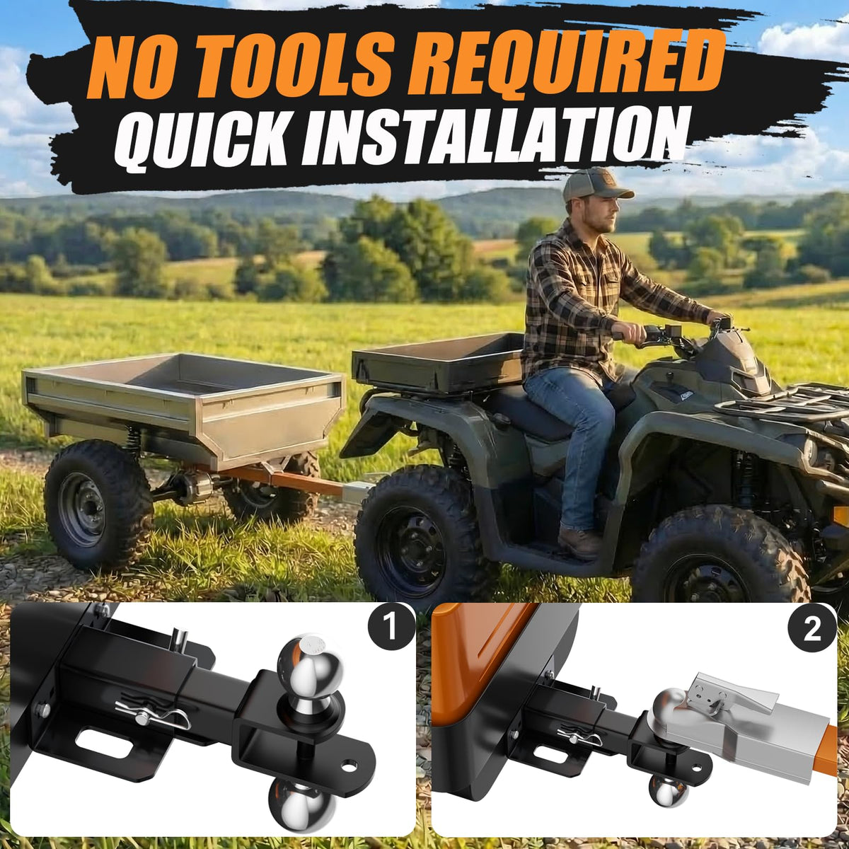 Vrxsond in a farm setting hauling gear showing rugged practical use