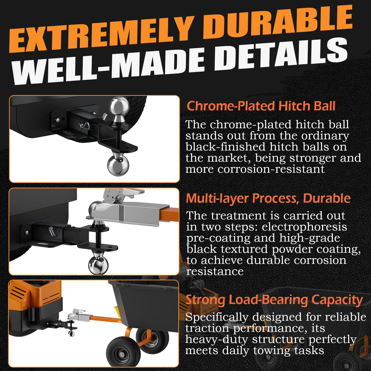 Vrxsond matte black coating detail resisting rust and surface wear