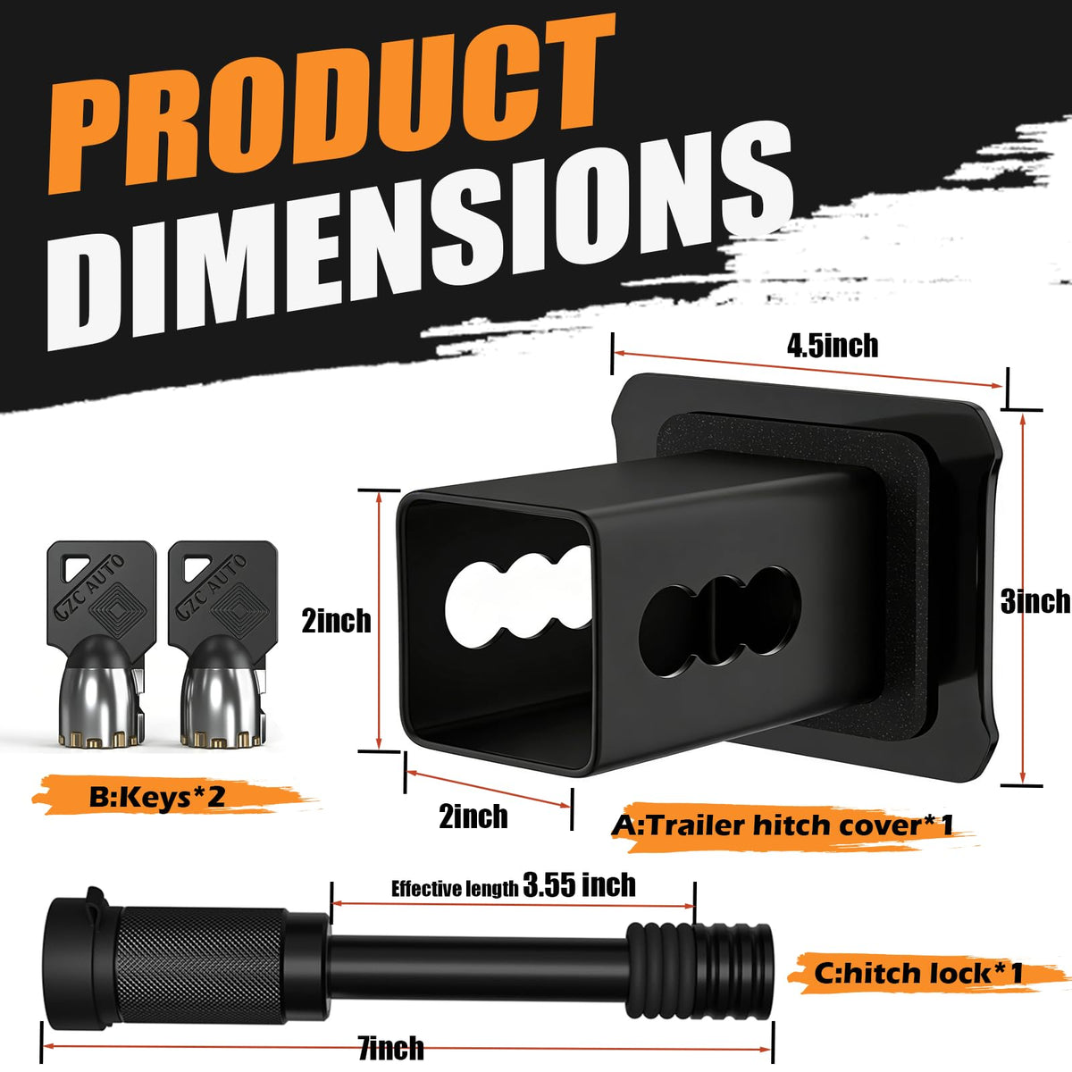 Vrxsond packaging with lock and two keys displaying included components