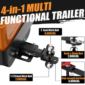 Vrxsond shank sliding into 1-1/4-inch receiver for quick tool-free install