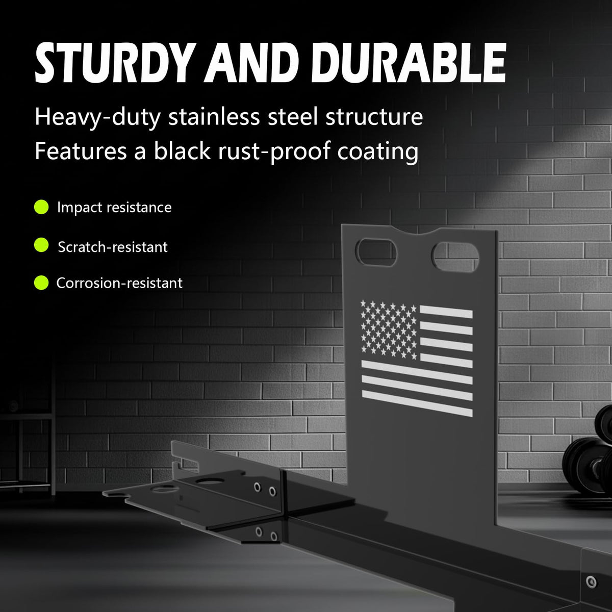 Vrxsond side profile with American flag finish resisting corrosion