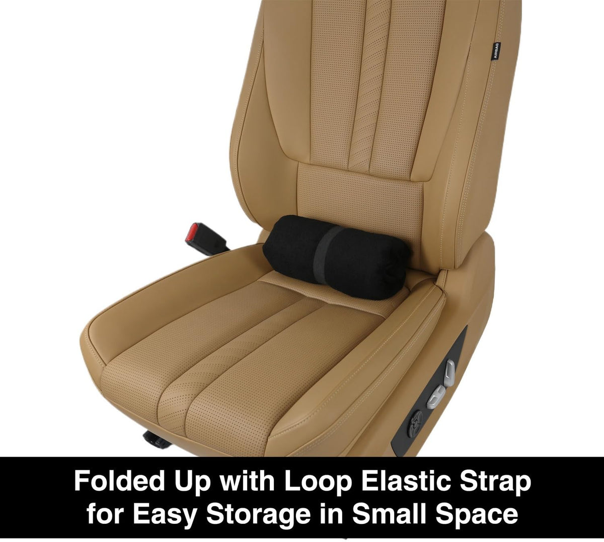 VSHIELD folded compact storage secured with elastic strap for portability