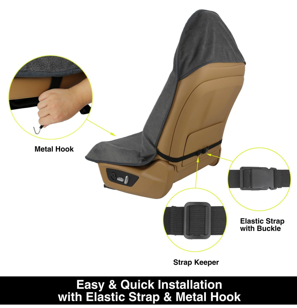 VSHIELD fitted to rear bench seat showing universal size and full coverage