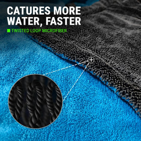 VSSOC coral fleece texture close-up for gentle polishing and streak-free gloss benefit