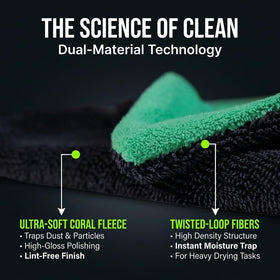 VSSOC towel drying a car hood in one pass for quicker finish and water-spot prevention