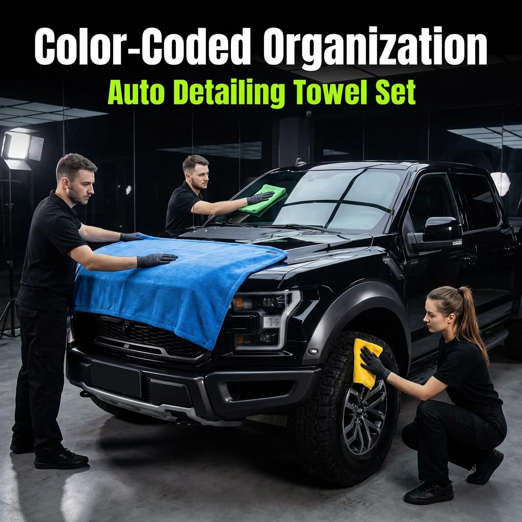 VSSOC towel set in driveway after wash showing showroom-ready finish and ease of use