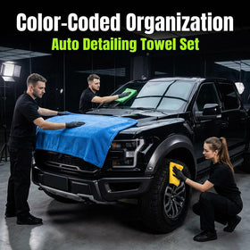 VSSOC towel set in driveway after wash showing showroom-ready finish and ease of use