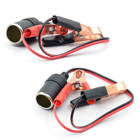 VSTM alligator clip close-up showing strong grip and safe battery attachment