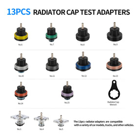 VTG VOGTEN color-coded radiator caps spread for quick cap identification and testing