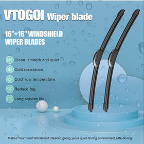 VTOGOI close-up of natural rubber edge for quiet, streak-free wiping