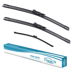 VTOGOI front wipers packaging showing complete three-piece set and warranty