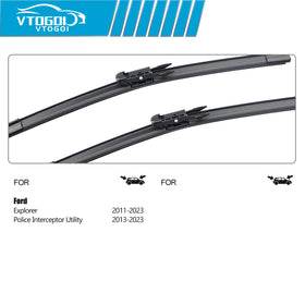 VTOGOI passenger 22 inch blade next to ruler showing accurate length fitment